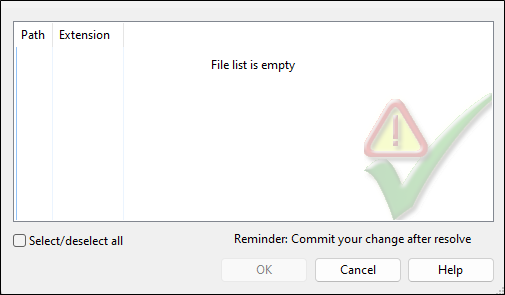 Tortoise Git Empty Merge Conflict File List